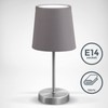 LED Table Lamp I Fabric Lamp Matte Nickel I E14