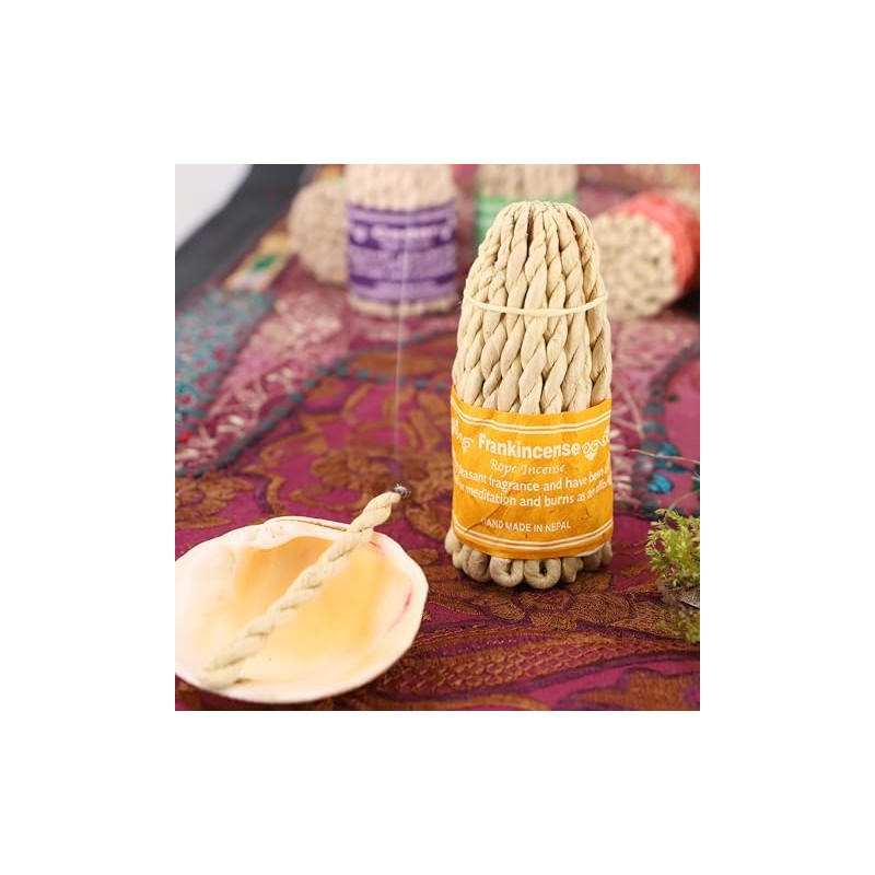 GURU SHOP Traditional Tibetan Incense Strings Frankincense, Beige, 10 x