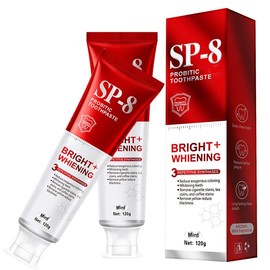 SP-8 Probiotic Whitening Toothpaste,Ultra Whitening & Stain Removal, Deep Cleaning, Fresh Breath Formula with Probiotics(2pcs)