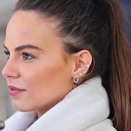 Kakonia 21Pairs Small Stud Earrings for Women Men Silver/Gold Plated Stud Earrings 20G Flat Back Earrings Screw Back Earrings Hoop Earrings for Cartilage Ears