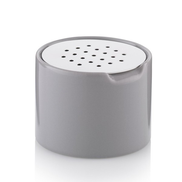 Kela Fruchtfliegenfalle Fino Keramik hellgrau 6,5cm 8,5cmØ, 8,5x8,5x6,5 cm