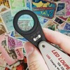 JuviPerpric Loupe Magnifier 15X Rechargeable Mgnifie with LED and UV