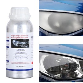 Car Headlight Restoration Liquid 600ml (800g), Auto Headlight Scratch Restoring Fluid, Headlight Lens Polish Repair Liquid for Repair of Scratch,Yellowed, Haze, Cracked Headlamp