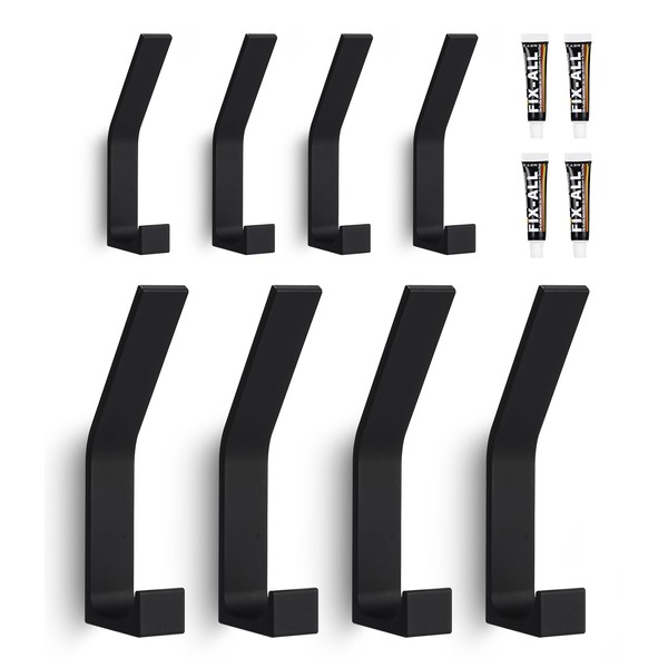 FAOKZE Coat Hooks, Pack of 8, Wall Mounted, Towel Hooks,