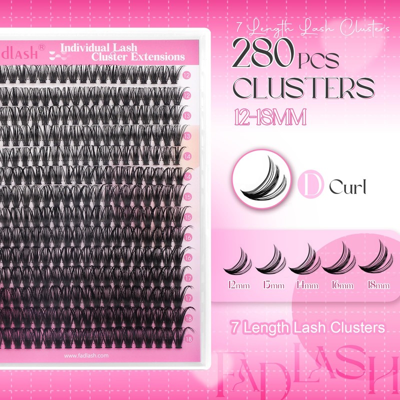Cluster Lashes Kit Fluffy Lash Cluster Kit 50D DIY D