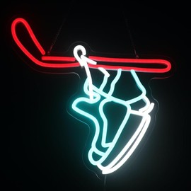 Ice Hockey Neon Sign, Ice Skate Led Neon Light, Ice Hockey Player Led Sign, Ice Skating Led Light, Skate Neon Light, Ice Skater Room Art Wall Decor Christmas Birthday Gift