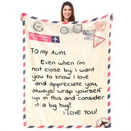 UFOORO Cozy for Aunt, Best Aunt Ever Present from Niece Nephew, to My Aunt Blankets Gifts, Thoughtful Auntie Blanket, for Christmas Birthday, Mother’s Day Holidays55 x70