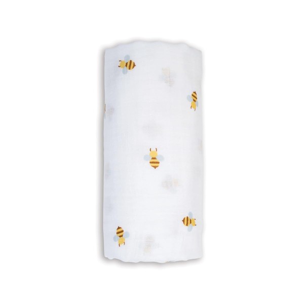 Lulujo - Swaddle Blanket Muslin Cotton LG - Bees