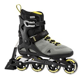 Rollerblade Macroblade 80 ABT Men's Adult Fitness Inline Skate, Silver/Neon Yellow, Performance Inline Skates