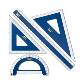 Mr. Pen- Wooden Geometry Set, 4 Pack, Triangle Ruler Set Square, Protractor Set, Protractors, Drafting Triangle, Drafting Tools & Drafting Kits, Geometry Kit, Geometry Set for School, Drawing Tools