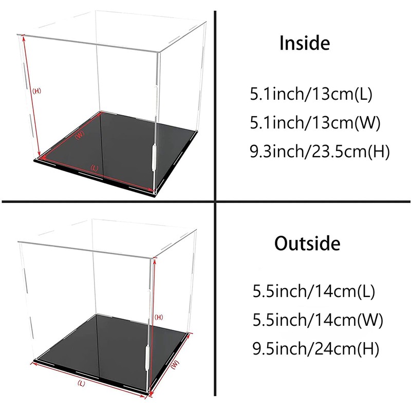A+ DESIGN Clear Acrylic Display Case Assemble Collectibles Box Alternative