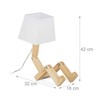 Relaxdays Table Lamp Robot Adjustable Lampshade Original Desk Lamp H