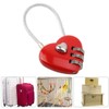 Heart Shape 3 Digit Code Combination Luggage Bag Lock Password