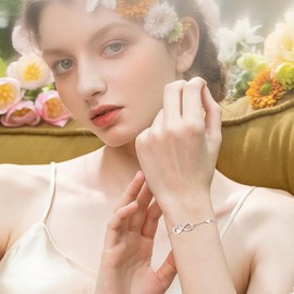 Suyi 16th 18th 30th Birthday Bracelet for Women Dainty Heart Infinity Bracelet 16th
