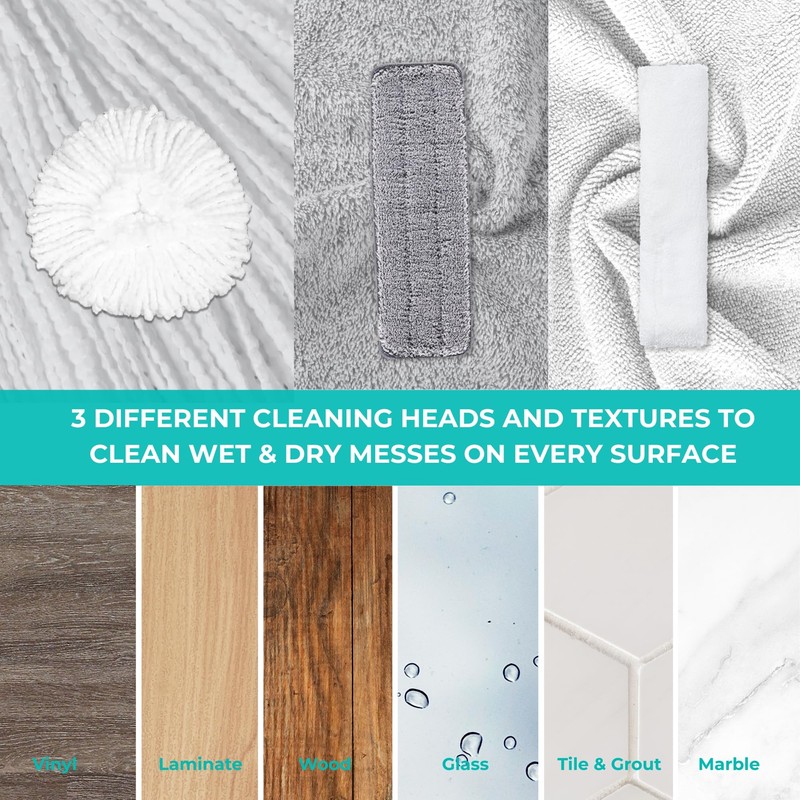 True & Tidy SPRAY-360A Clean Everywhere Spray Mop Kit Premium