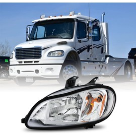 Left Set Headlights Fit For 2004-2013 Freightliner M2 Replacement Headlamp DOT and SAE Approved