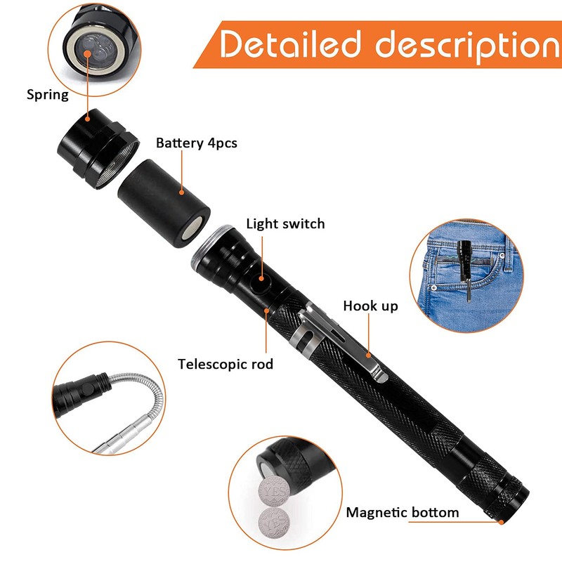 Magnetic Flashlight Gifts for Men Stocking Stuffers for Men Adults