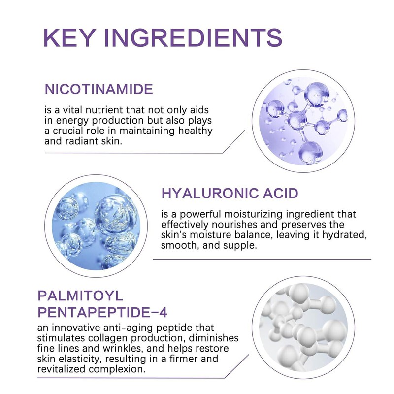 debaiy 3 Pack Niacinamide Serum with Ceramide for Face Moisturizing