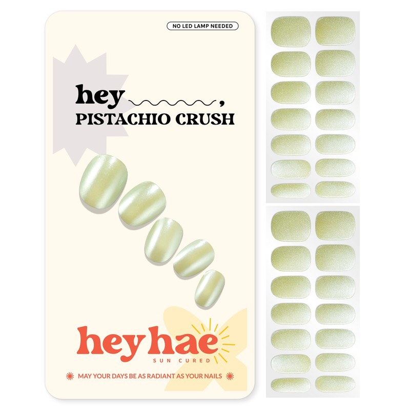Heyhae Tiras de Gel Semicurado para Uñas - Hey, Pistachio