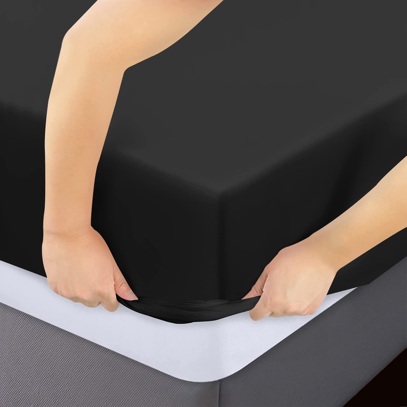 Moonlight Bedding Single Fitted Sheet - 25cm Deep Pockets Elastic