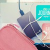 Rumyve Pink Double Electronic Accessories Bag Organizer Cable, Portable Waterproof