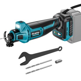Ecarke Cordless Drywall Cut-Out Tool Compatible with Makita 18V Battery: 3 Variable Speed Brushless-Motor Tool -(No Battery) Drywall Rotary Saw tool kit for Cutting Wood Drywall,Sheetrock,Wood,Plywood