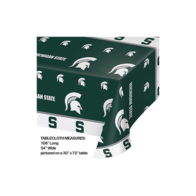Creative Converting Michigan State University Plastic Tablecloths, 3 ct