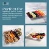 Posh Setting - Plastic Trays for Serving Food, Clear Serving