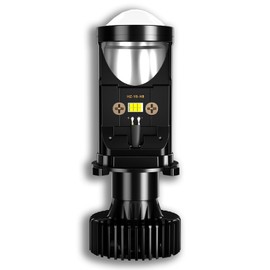 AILEO H4 LED Mini Projector Lens, Built-in LED Bulb, Explosive 20000LM for Right Hand Drive Vehicle Inspection, Error Canceller, 6000K, Set of 2