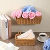 Set of 2 Wall Hanging Baskets, Boho Style Hand-Woven Hanging