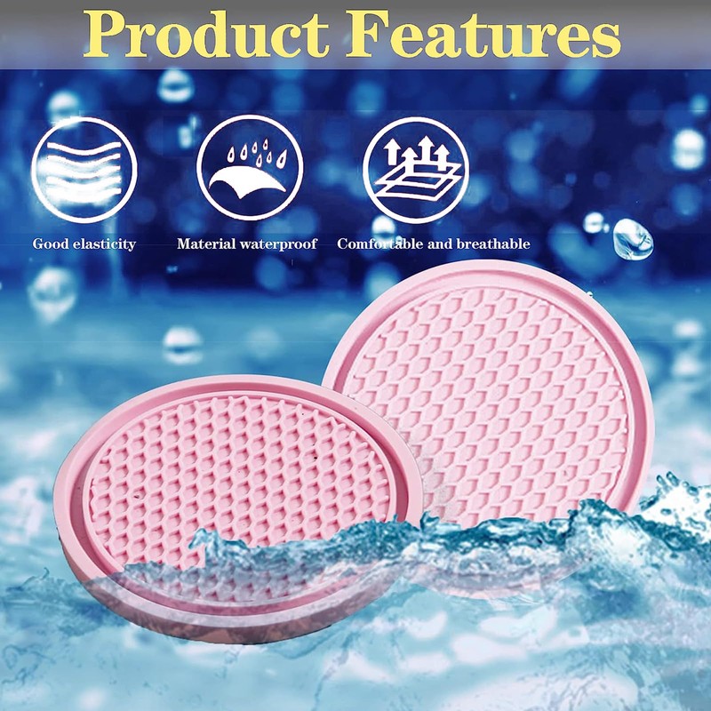 gunhunt 4-Piece Honeycomb Waterproof Fixed Tea Coaster, 2.75In PVC Anti-Slip