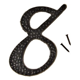 Hy-Ko Products DC-5/8 Die Cast Aluminum House Number 8 (EIGHT) 4.5" High, Black, 1 Piece