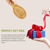 4 Pcs Bamboo Hair Brush Comb Set with Paddle Detangling