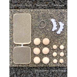 SteadySole foot balance board for lower leg mobility training | Wobble Board Balance Trainer | Foot exercises for fallen arches splayfoot and supination | by MUSCLE MOUNTAIN®