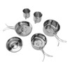 6PCS Portable Cookware Set Rapid Heating 304 Stainless Steel Efficient