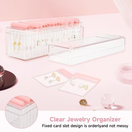 Jewelry Box, Clear Acrylic, Jewelry Storage, 20 Pieces, PVC, Anti-Tarnish Jewelry Bag, Accessory Case, Piercing Case, Small Storage