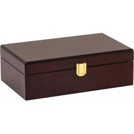 Humidor Supreme Cigar Humidor Box, Travel Humidor, Mahogany - 12 Cigars Storage