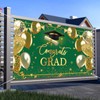 Avezano Graduation Banner Congrats Grad Class of 2025 Backdrop Green