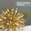 Retrome 6.7" Decorative Metal Starburst Tabletop Shelf Sculpture Accent, Gold
