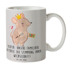 Mr. & Mrs. Panda Tasse Tochter Wetterfee - Geschenk, Designer Tasse, Stimmung, Freude, Liebe, Persönlichkeit, familiäre Wetterfee, Kaffeetassen,