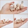 Zaloife Easter Bunny Figures, Pack of 7, Mini Rabbit Figures,