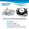 HQRP Dryer Thermostat Thermal Fuse Cut-Off Kit compatible with Kenmore