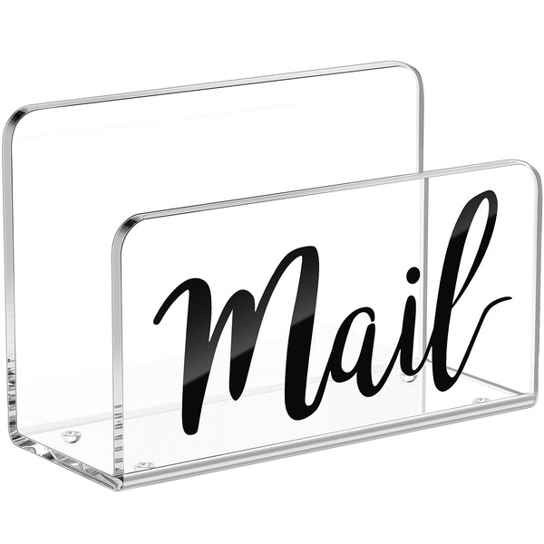 KTRIO Mail Holder Mail Organizer Countertop Acrylic Mail Sorter, Print