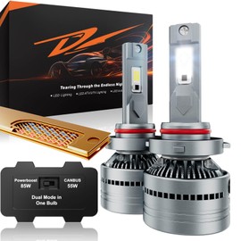 LUXSTER Dracarys 60000LM 9006 LED Bulbs with Vapor Chamber Cooling, 55W/85W Dual Power Mode, CANBUS Ready, HB4 Fog Lights, 6500K Xenon White, 2 Pack