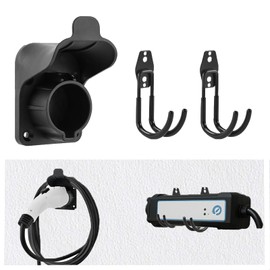 LOXHGP EV Charger, Cable Holder, EV Charger Holder, EV Charging Cable Hook, Ev Cord Holder, Phev Charger Holder, Storage for SAE J1772, Parts, Accessories (Hook + Holder)