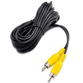 OLLGEN RCA Video Cable,Digital Audio Coaxial Cable with Male to Male Single Plug,A/V Extension Cord for Subwoofer Car Rear View Parking Buckup Camera,5M/16Feet