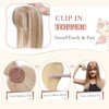 Elailite Real Human Hair Toppers for Thinning Hair Women with