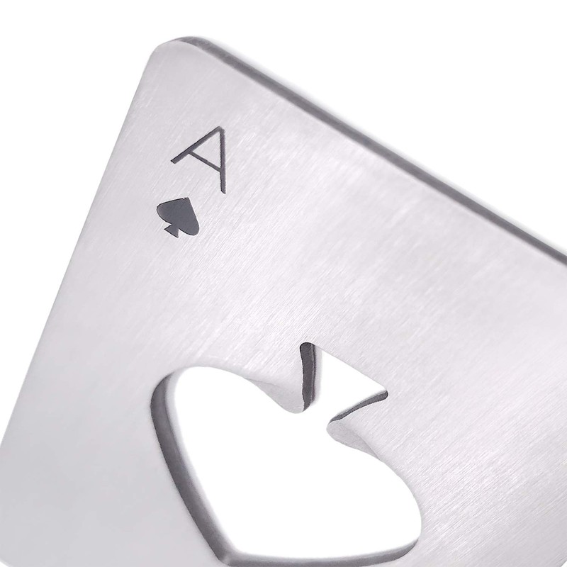 Bottle Openers, Ace of Spades, Credit Card Size, Stainless Steel,
