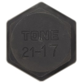 TONE BIT21-17 Impact Hexagon Bit (Replacement), Insertion Square Bit 0.8 inches (21 mm), Double Side Width 0.7 inches (17 mm)