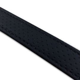 GRONDEMENT(グロンドマン) 汎用レザーベルト(タンデムベルト等) エンボス黒 ステッチ:透明 長さ:70cm 幅:2.5cm
